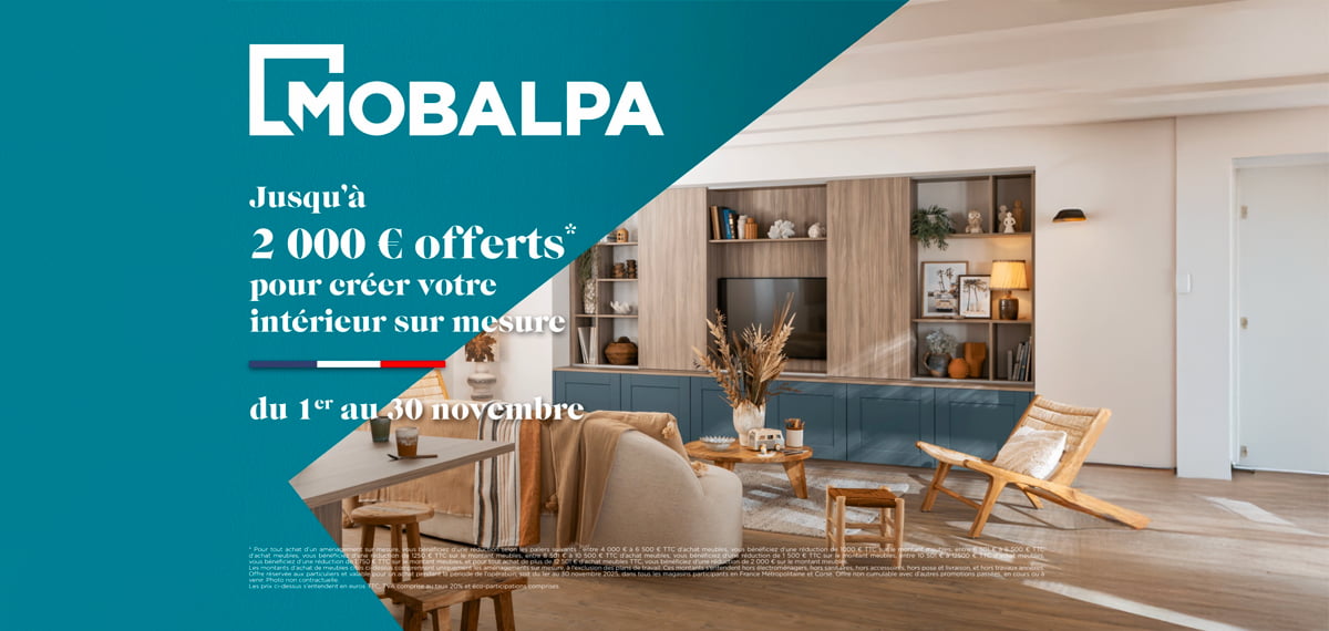 Barascud : Jusqu’à 2 000 € offerts sur vos aménagements Mobalpa en Novembre