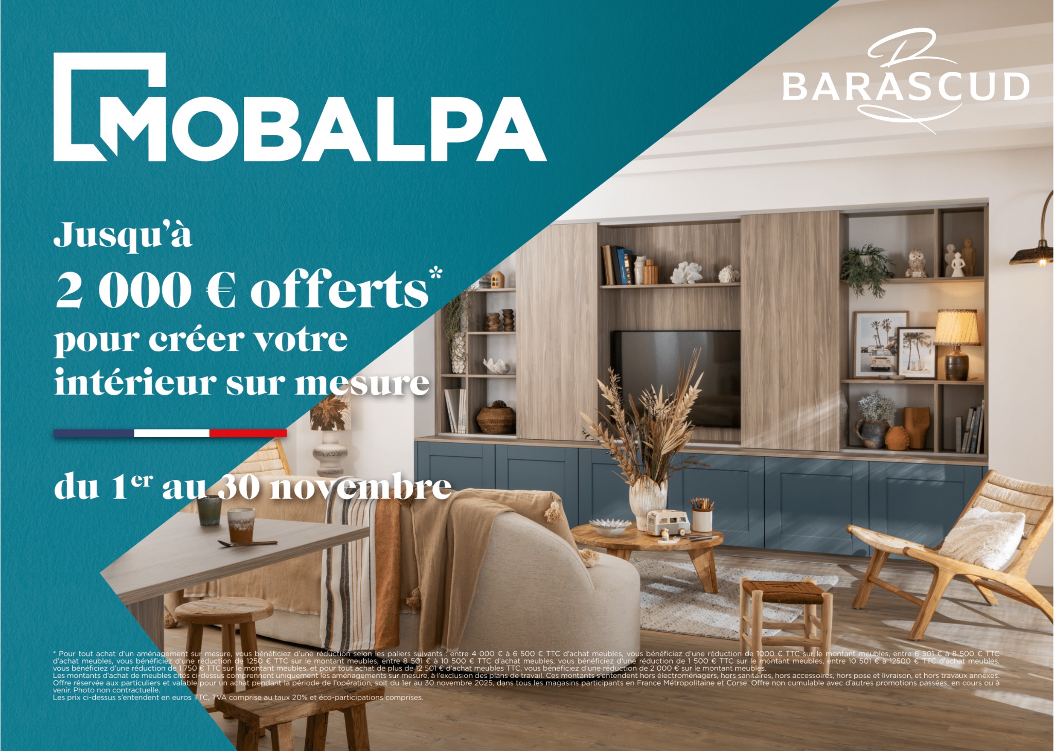 Barascud : Jusqu’à 2 000 € offerts sur vos aménagements Mobalpa en Novembre