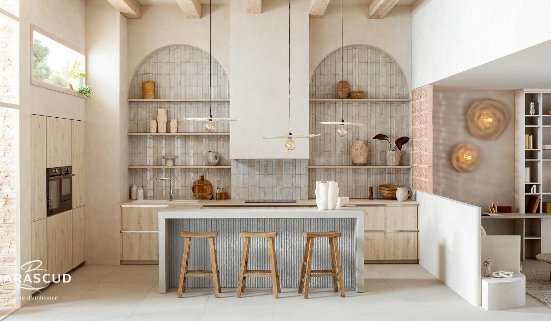Cuisine sur mesure : quand la cuisine ouverte se fond dans le salon